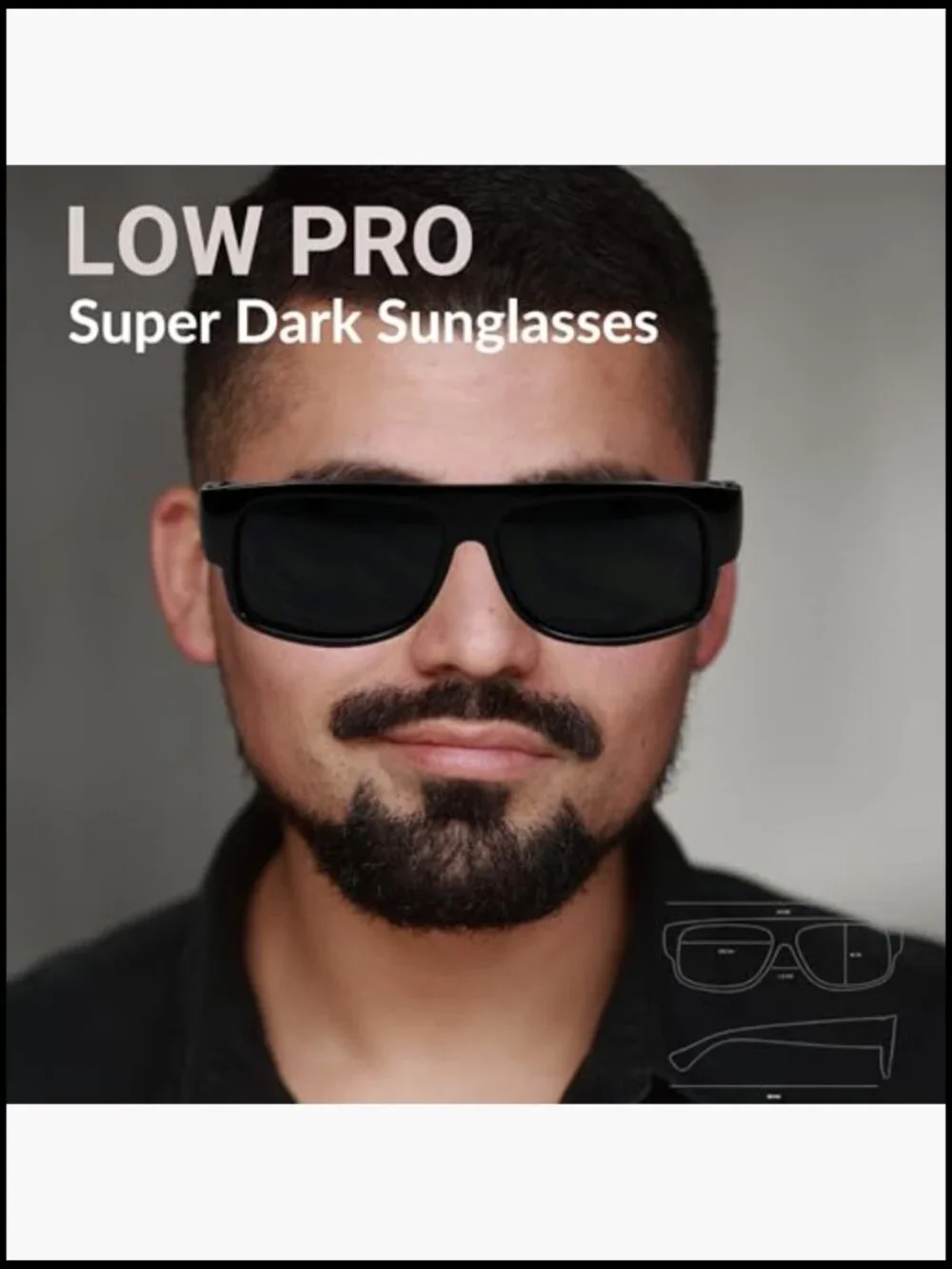 Classic Flat Top Sunglasses with Spring Hinge UV Protection